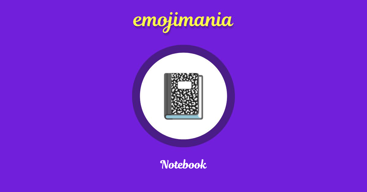 📓 Notebook emoji Copy & Paste Emojimania