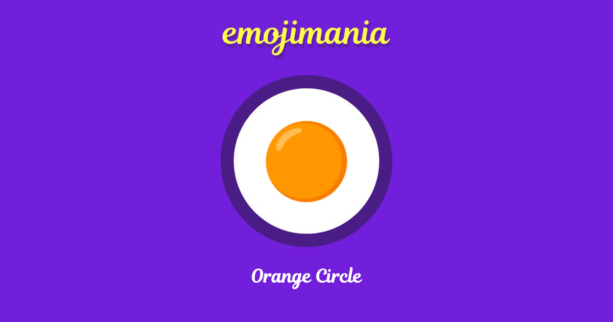 🟠 Orange Circle emoji Copy & Paste Emojimania