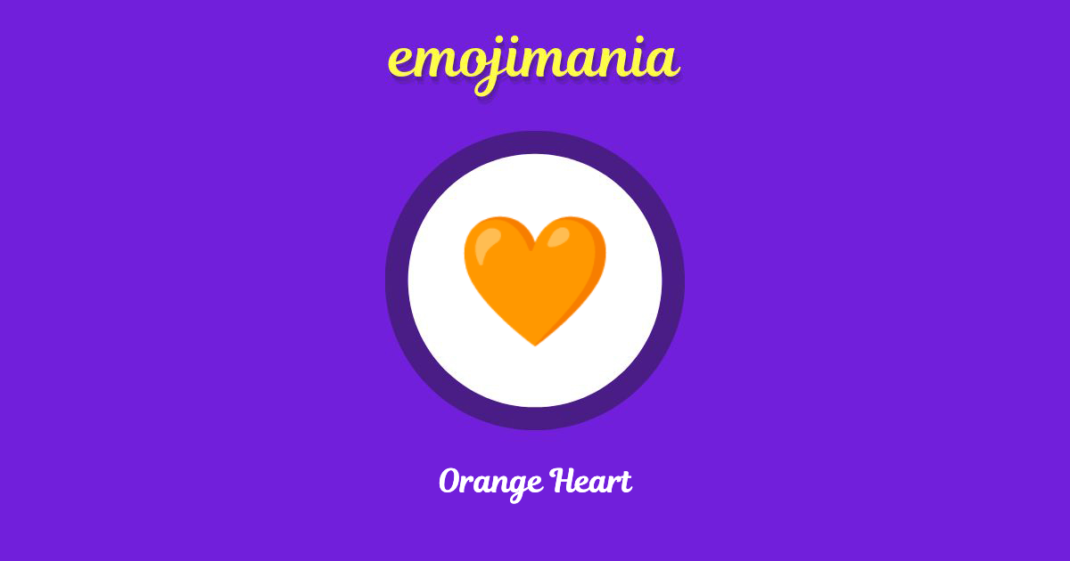 🧡 Orange Heart emoji Copy & Paste Emojimania