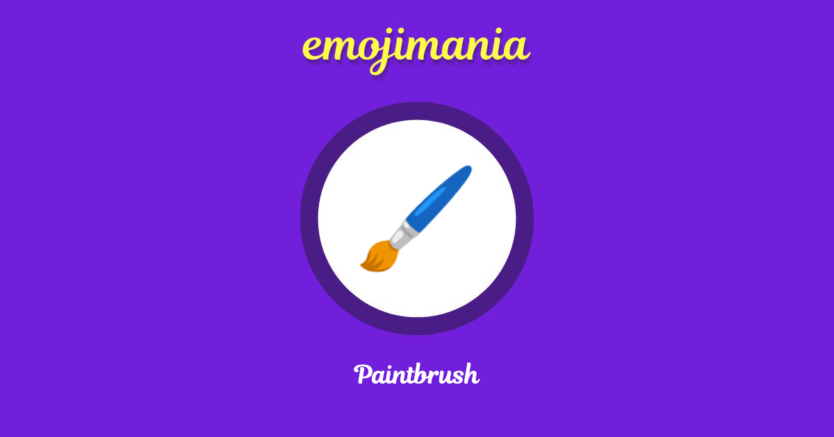 🖌 Paintbrush emoji Copy & Paste Emojimania