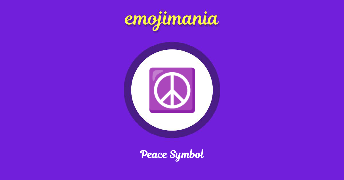☮ Peace Symbol emoji Copy & Paste Emojimania