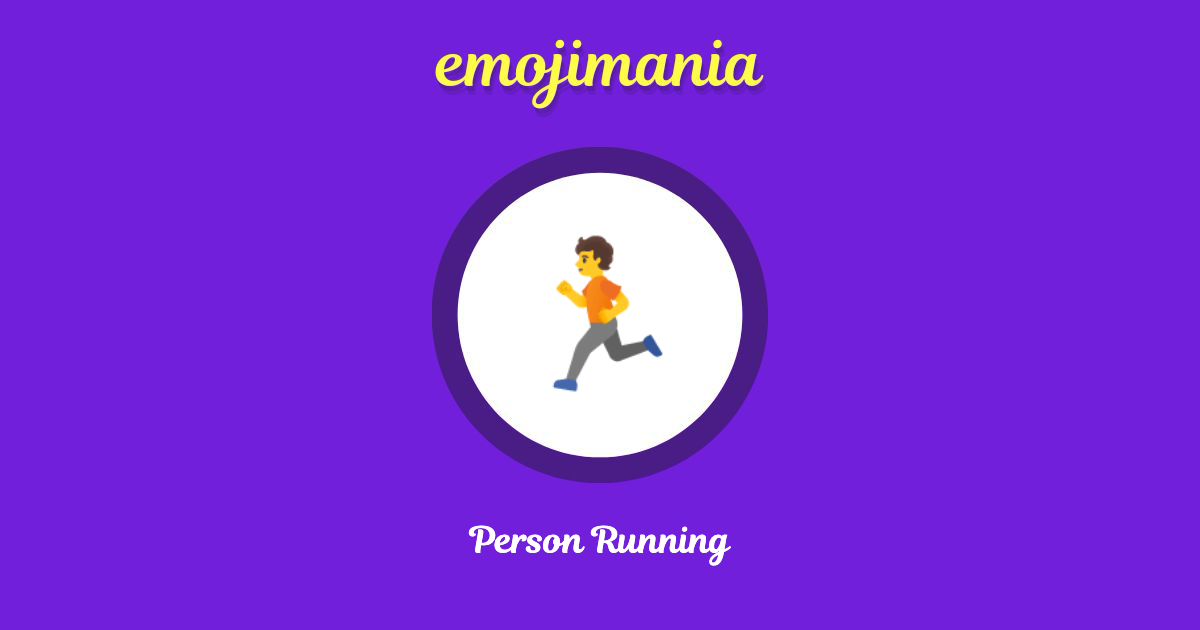 🏃 Person Running emoji Copy & Paste - Emojimania