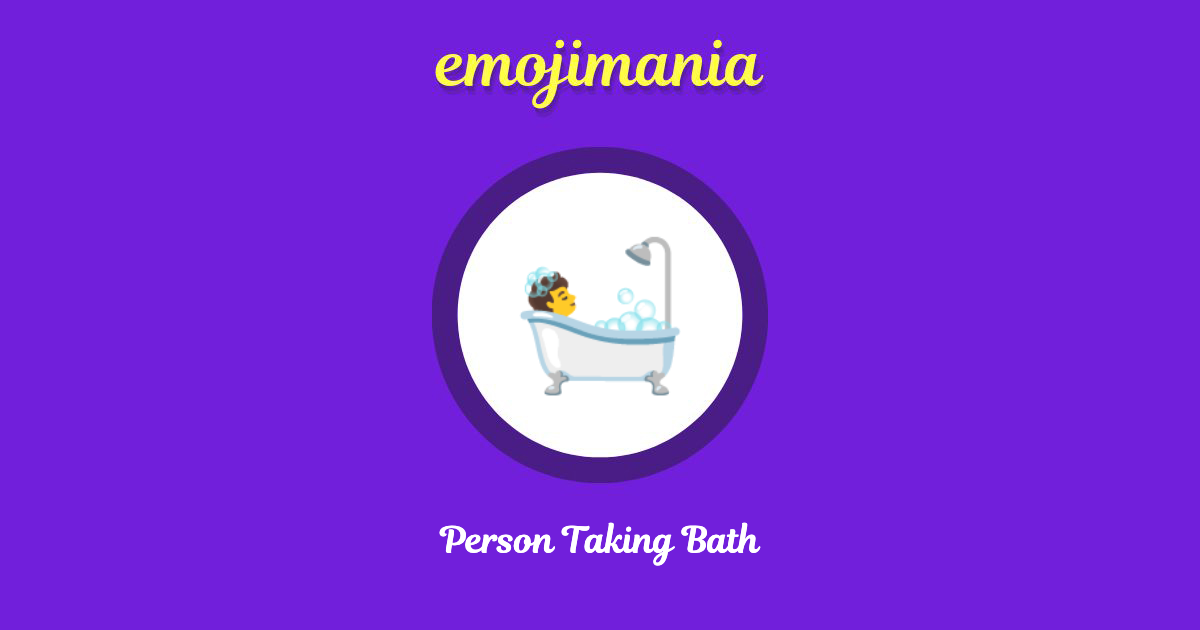 🛀 Person Taking Bath emoji Copy & Paste Emojimania