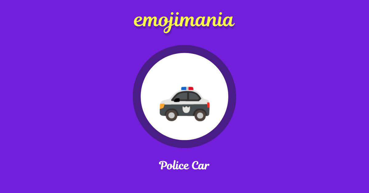 🚓 Police Car emoji Copy & Paste Emojimania