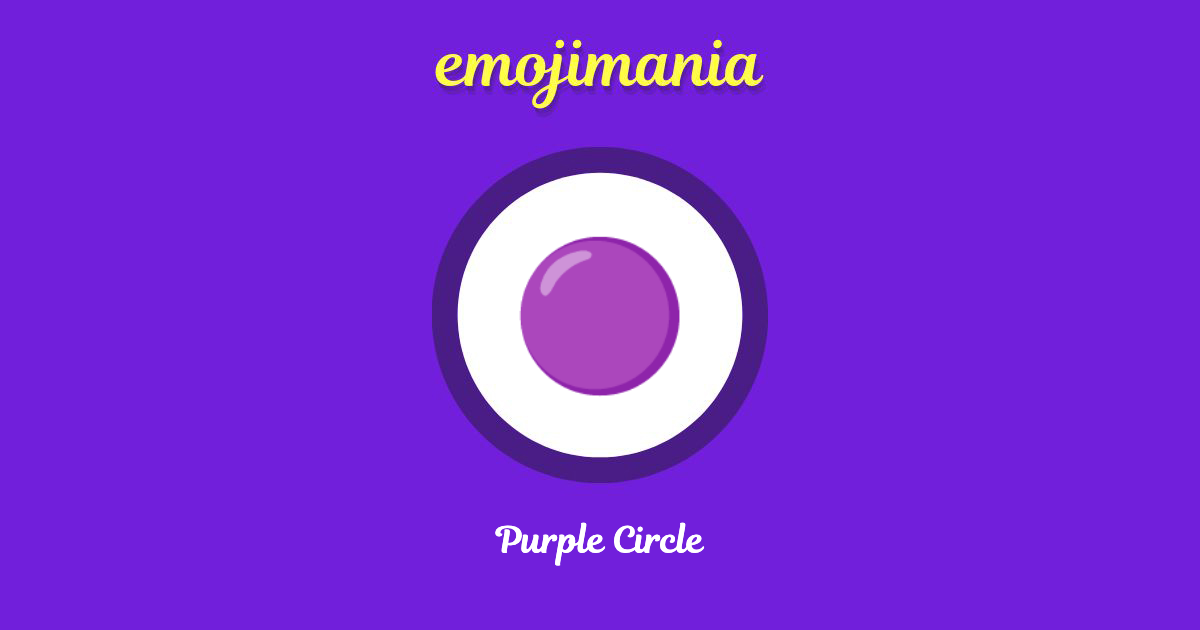 🟣 Purple Circle emoji Copy & Paste Emojimania
