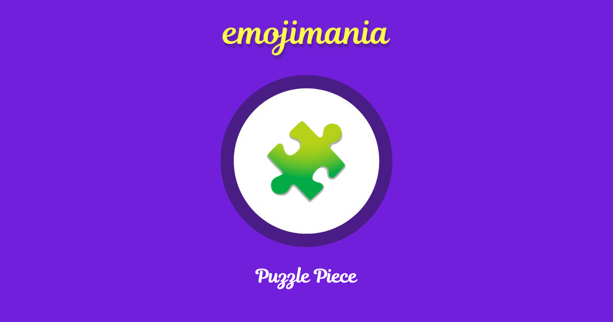🧩 Puzzle Piece emoji Copy & Paste Emojimania