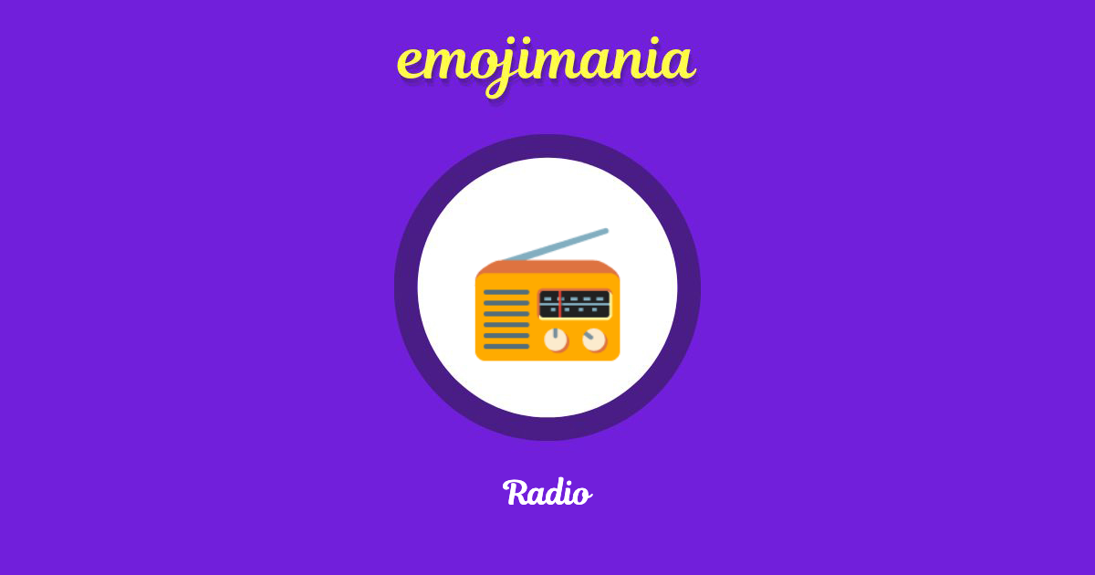 📻 Radio emoji Copy & Paste Emojimania