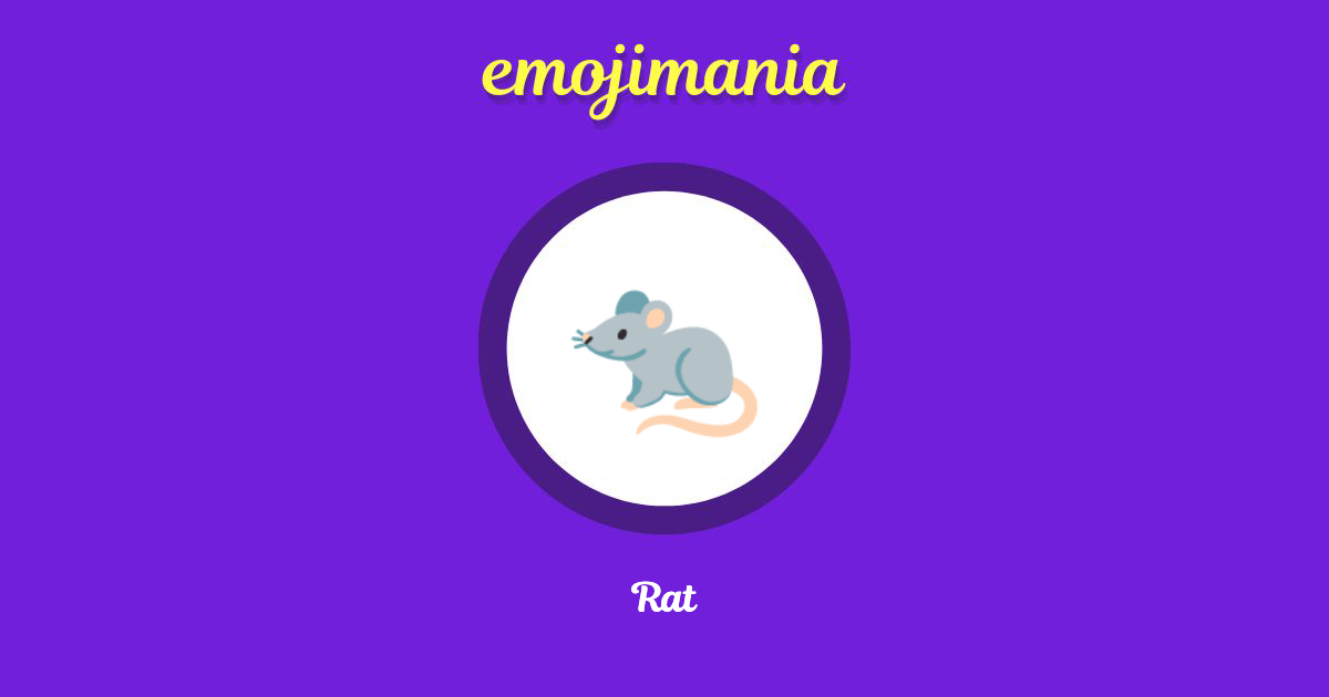 🐀 Rat emoji Copy & Paste - Emojimania
