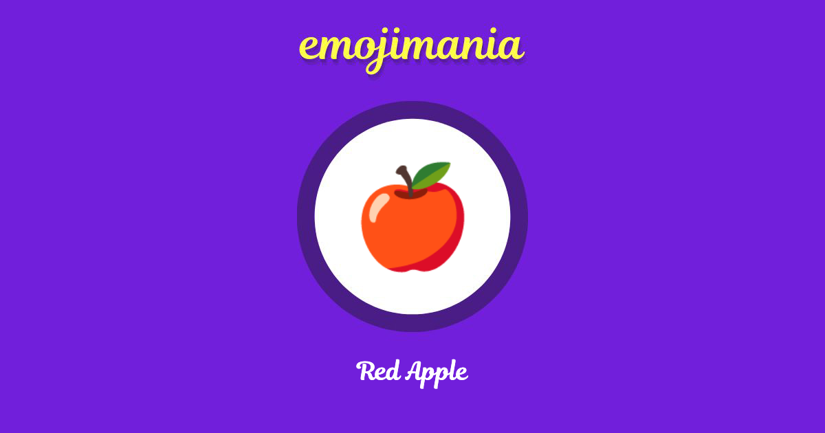 🍎 Red Apple emoji Copy & Paste Emojimania