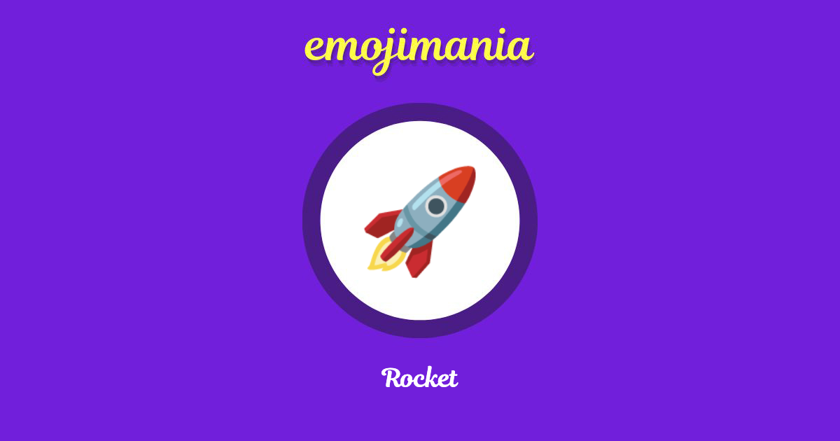 🚀 Rocket emoji Copy & Paste Emojimania
