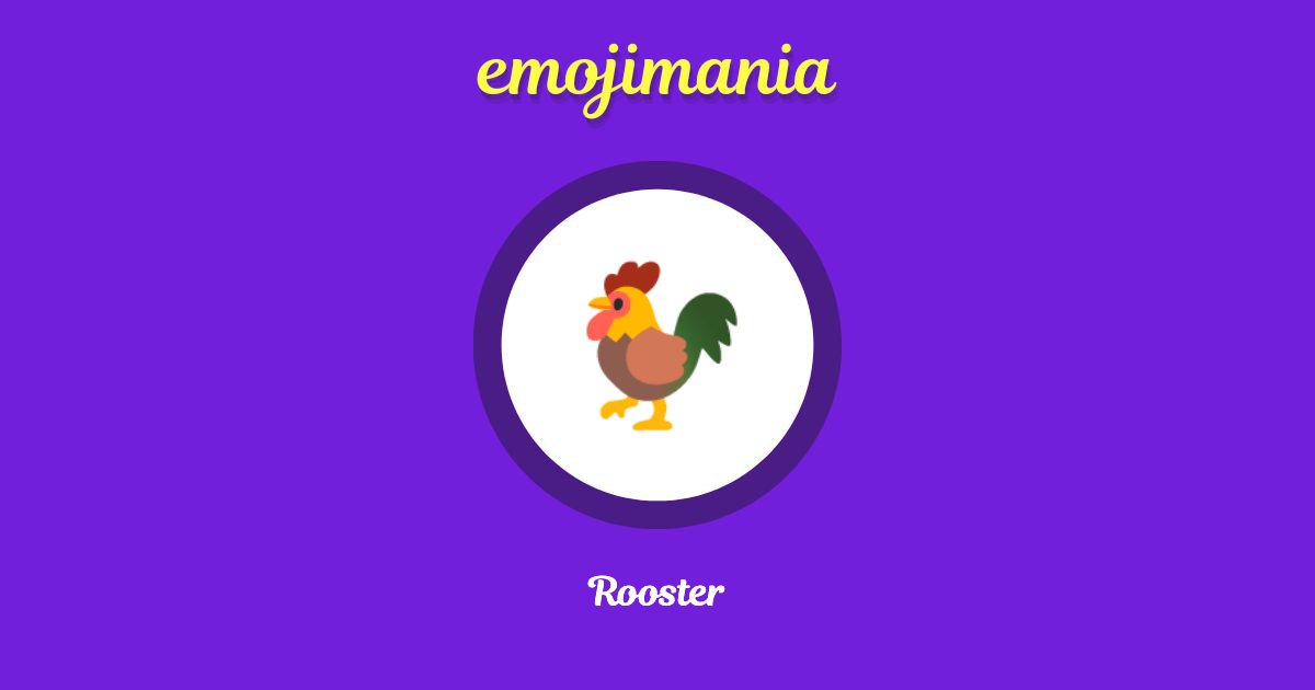 🐓 Rooster emoji Copy & Paste Emojimania