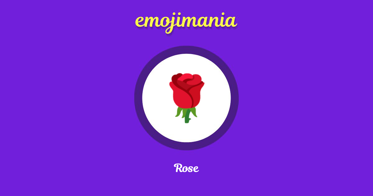 🌹 Rose emoji Copy & Paste Emojimania