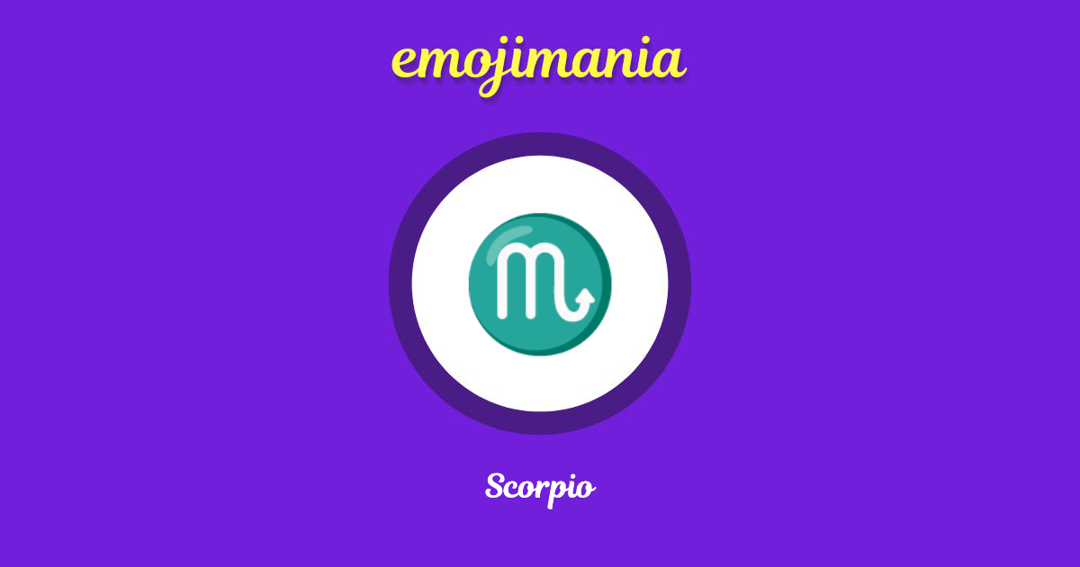 ♏ Scorpio emoji Copy & Paste Emojimania