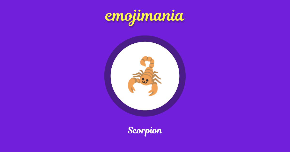 🦂 Scorpion emoji Copy & Paste Emojimania