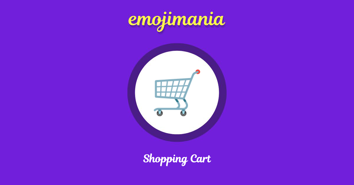 🛒 Shopping Cart emoji Copy & Paste Emojimania
