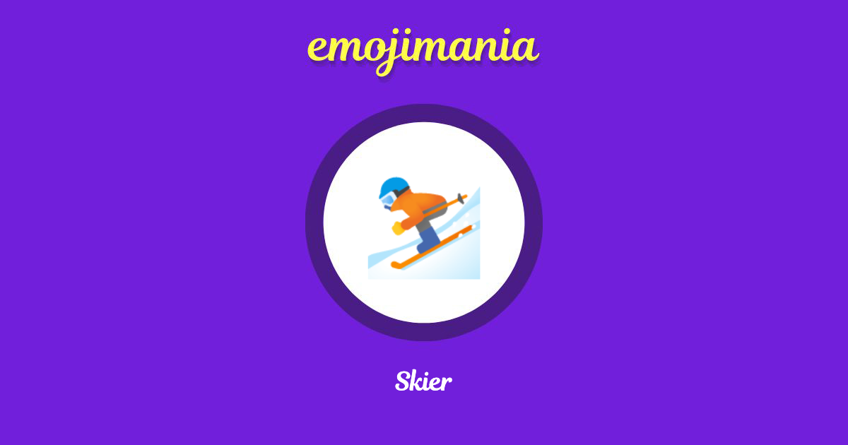 ⛷ Skier emoji Copy & Paste Emojimania