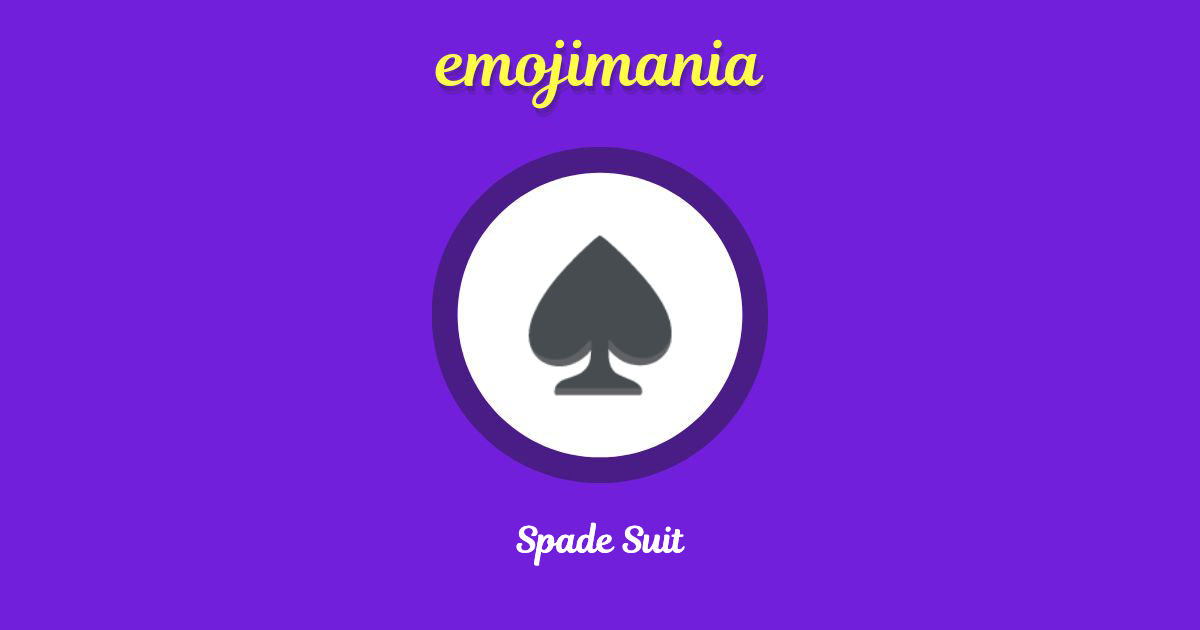 ♠ Spade Suit emoji Copy & Paste Emojimania