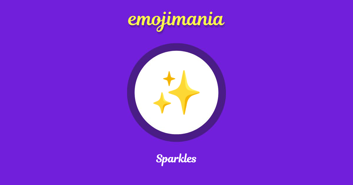 Sparkles emoji Copy & Paste Emojimania