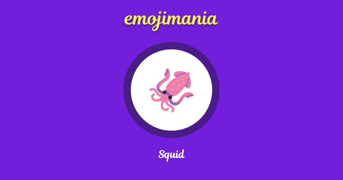 🦑 Squid emoji Copy & Paste Emojimania