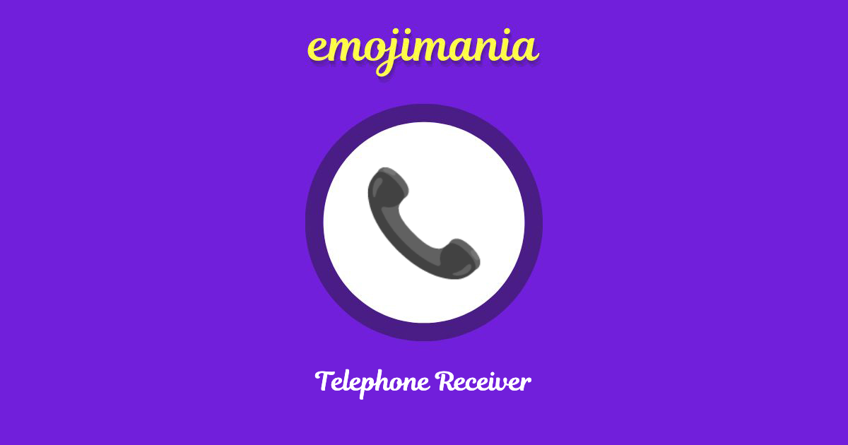 📞 Telephone Receiver emoji Copy & Paste Emojimania
