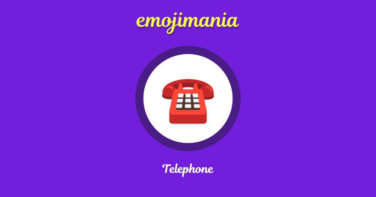 ☎ Telephone emoji Copy & Paste - Emojimania