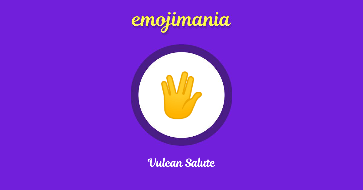 🖖 Vulcan Salute emoji Copy & Paste - Emojimania