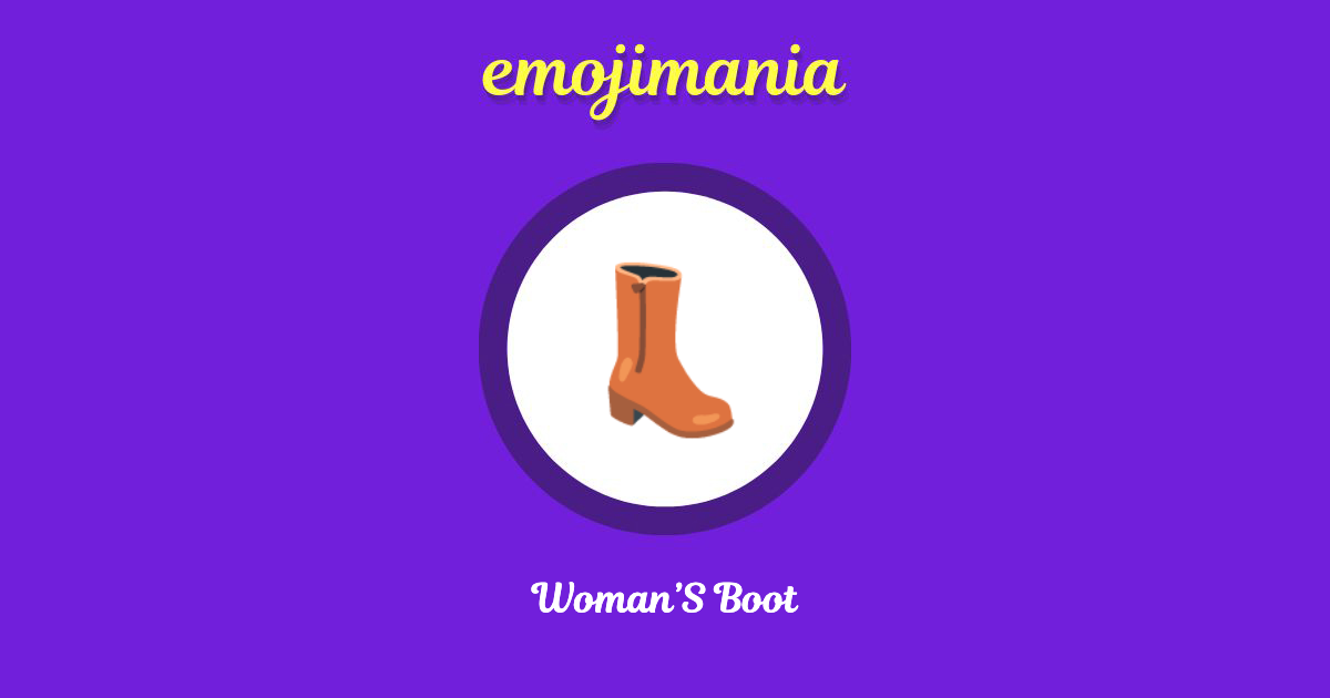👢 Woman’S Boot emoji Copy & Paste Emojimania
