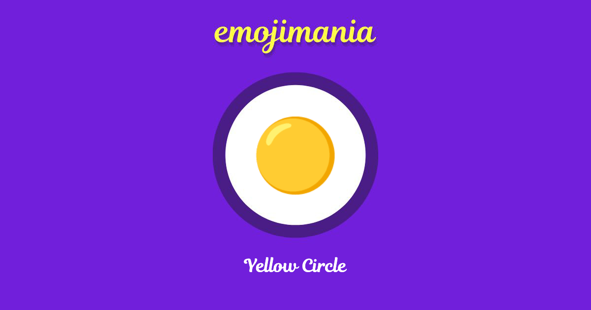 🟡 Yellow Circle emoji Copy & Paste Emojimania