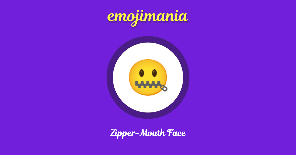 🤐 ZipperMouth Face emoji Copy & Paste Emojimania