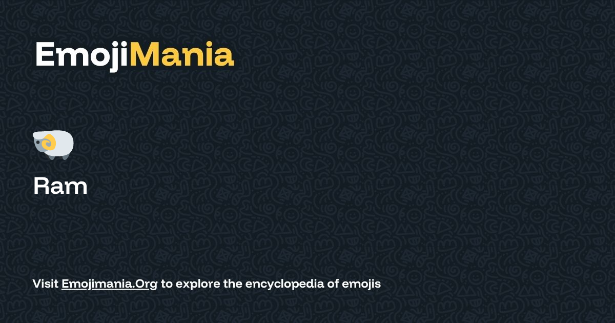 🐏 Ram Meaning, Combos & Copy paste - EmojiMania