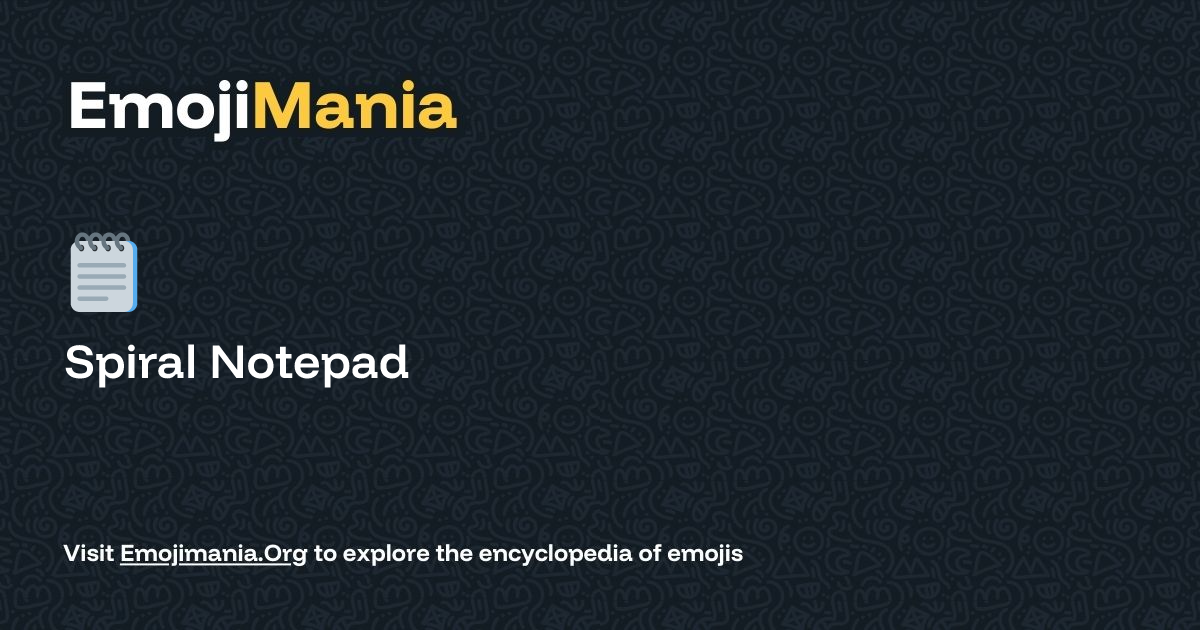🗒️ Spiral Notepad Meaning, Combos & Copy paste - EmojiMania