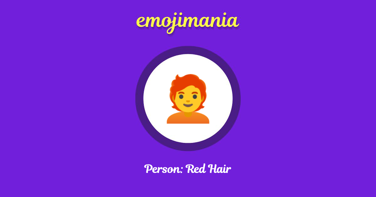 Person: Red Hair Emoji copy and paste
