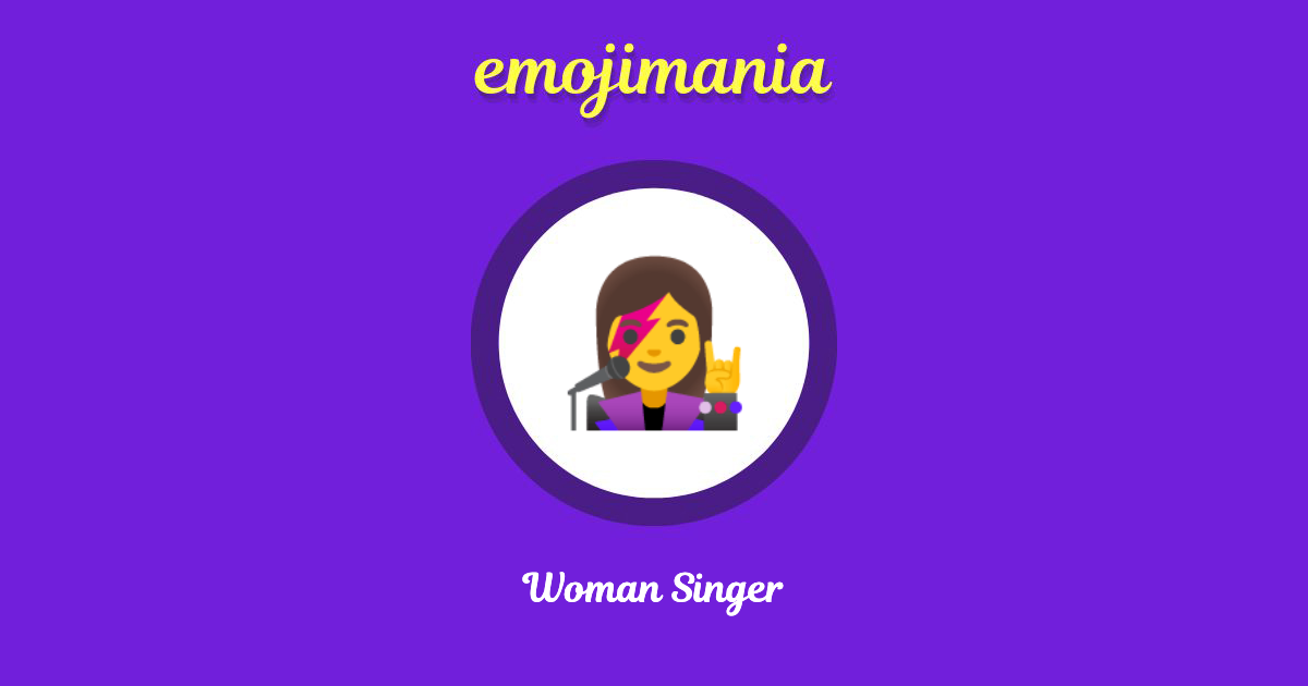 Woman Singer Emoji copy and paste