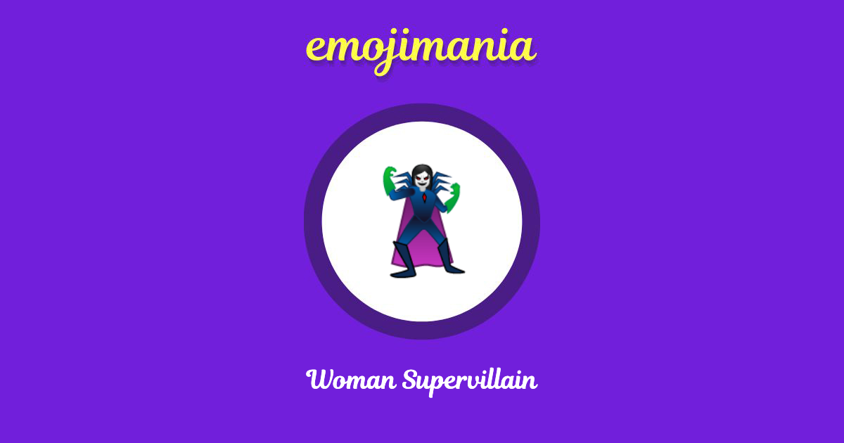 Woman Supervillain Emoji copy and paste