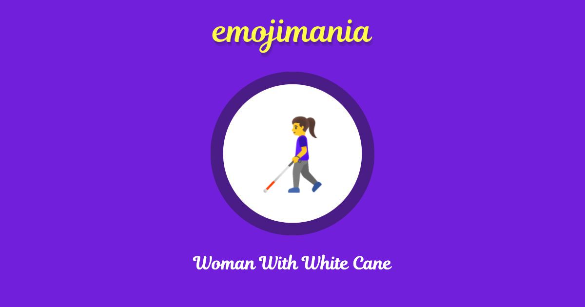Woman With White Cane Emoji copy and paste